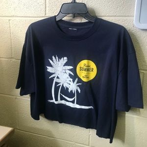 Retro Corona navy blue crop top, never worn